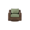 Shoreline wicker swivel glider in Cane Brown finish with Aloe cushions [Cane Brown][Aloe]
