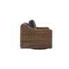 Shoreline wicker swivel glider in Cane Brown finish with Carbon cushions [Cane Brown][Carbon]