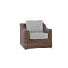 Shoreline wicker Lounge Chair in Cane Brown finish with Steeple Grey cushions [Cane Brown][Steeple Grey]