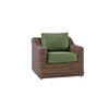 Shoreline wicker Lounge Chair in Cane Brown finish with Aloe cushions [Cane Brown][Aloe]