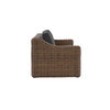 Shoreline wicker loveseat in Cane Brown finish with Carbon cushions [Cane Brown][Carbon]