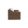 Shoreline wicker loveseat in Cane Brown finish with Canvas Birdseye cushions [Cane Brown][Canvas Birdseye]