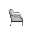 Lydia Sofa Matte Black with Slate Cushion With White Welt [Slate]
