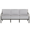 Lydia Sofa Matte Black with Slate Cushion With White Welt [Slate]