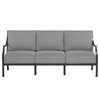 Lydia Sofa Matte Black with steeple grey fabric [Steeple Grey]