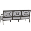 Lydia Sofa Matte Black with Slate Cushion With White Welt [Slate]