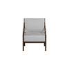 Lydia Lounge Chair Speckled Walnut with Slate Cushion With White Welt [Slate]