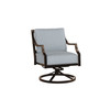 Lydia Swivel Rocker Speckled Walnut with Mist Cushion [Mist]