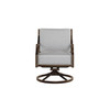 Lydia Swivel Rocker Speckled Walnut with Slate Cushion With White Welt [Slate]