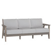 Chloe Sofa with Slate Cushion With White Welt in Coastal Grey Finish [Slate][Coastal Grey]