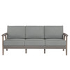 Chloe Sofa with Steeple Grey Cushion in Coastal Grey Finish [Steeple Grey][Coastal Grey]