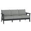Chloe Sofa with Steeple Grey Cushion in Black Finish [Steeple Grey][Black]