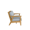 Chloe Sofa with Mist Cushion in Teak Finish [Mist][Teak]