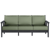 Chloe Sofa with Aloe Cushion in Black Finish[Aloe][Black]