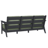 Chloe Sofa with Aloe Cushion in Black Finish[Aloe][Black]