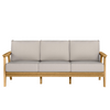 Chloe Sofa with Pebble Cushion in Teak Finish [Pebble][Teak]