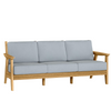 Chloe Sofa with Mist Cushion in Teak Finish [Mist][Teak]