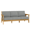 Chloe Sofa with Steeple Grey Cushion in Teak Finish [Steeple Grey][Teak]