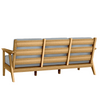 Chloe Sofa with Mist Cushion in Teak Finish [Mist][Teak]