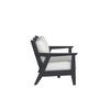 Chloe  Loveseat with Canvas Birdseye Cushion in Black Finish [Canvas Birdseye][Black]