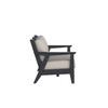 Chloe  Loveseat  with Pebble Cushion in Black Finish [Pebble][Black]