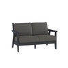 Chloe  Loveseat with Carbon Cushion in Black Finish [Carbon][Black]