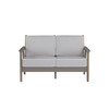 Chloe  Loveseat with Slate Cushion With White Welt in Coastal Grey Finish [Slate][Coastal Grey]