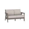 Chloe Loveseat with Pebble Cushion  in Coastal Grey Finish [Pebble][Coastal Grey]