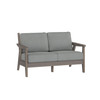 Chloe Loveseat with Steeple Grey Cushion in Coastal Grey Finish [Steeple Grey][Coastal Grey]