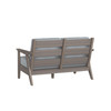 Chloe Loveseat with Mist Cushion in Coastal Grey Finish [Mist][Coastal Grey]