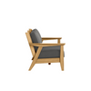 Chloe Loveseat with Carbon Cushion in Teak Finish [Carbon][Teak]