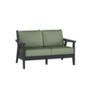 Chloe  Loveseat with Aloe Cushion in Black Finish[Aloe][Black]