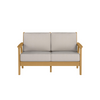 Chloe Loveseat with Pebble Cushion in Teak Finish [Pebble][Teak]