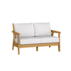 Chloe  Loveseat with Canvas Birdseye Cushion in Teak Finish [Canvas Birdseye][Teak]