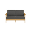 Chloe Loveseat with Carbon Cushion in Teak Finish [Carbon][Teak]