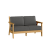Chloe Loveseat with Carbon Cushion in Teak Finish [Carbon][Teak]