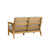 Chloe Loveseat with Pebble Cushion in Teak Finish [Pebble][Teak]