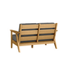 Chloe Loveseat with Carbon Cushion in Teak Finish [Carbon][Teak]