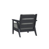Chloe Lounge Chair with Steeple Grey Cushion in Black Finish [Steeple Grey][Black]