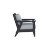 Chloe Lounge Chair with Mist Cushion in Black Finish [Mist][Black]