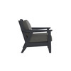 Chloe Lounge Chair with Carbon Cushion in Black Finish [Carbon][Black]