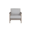 Chloe Lounge Chair with Slate Cushion With White Welt in Coastal Grey Finish [Slate][Coastal Grey]