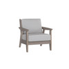 Chloe Lounge Chair with Slate Cushion With White Welt in Coastal Grey Finish [Slate][Coastal Grey]