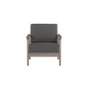 Chloe Lounge Chair with Steeple Grey Cushion in Coastal Grey Finish [Steeple Grey][Coastal Grey]