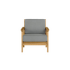 Chloe Lounge Chair with Steeple Grey Cushion in Teak Finish [Steeple Grey][Teak]