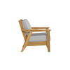 Chloe Lounge Chair with Slate Cushion With White Welt in Teak Finish [Slate][Teak]