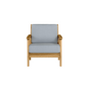 Chloe Lounge Chair with Mist Cushion in Teak Finish [Mist][Teak]