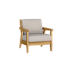 Chloe Lounge Chair with Pebble Cushion in Teak Finish [Pebble][Teak]