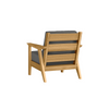 Chloe Lounge Chair with Carbon Cushion in Teak Finish [Carbon][Teak]