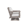 Chloe Swivel Rocker with Canvas Birdseye Cushion in Coastal Grey Finish [Canvas Birdseye][Coastal Grey]